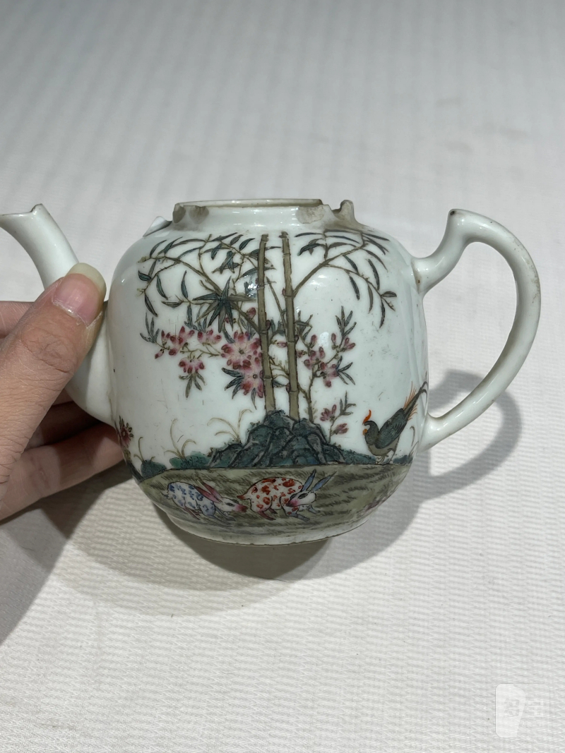 清代 粉彩茶壶一组十二件 - 图53